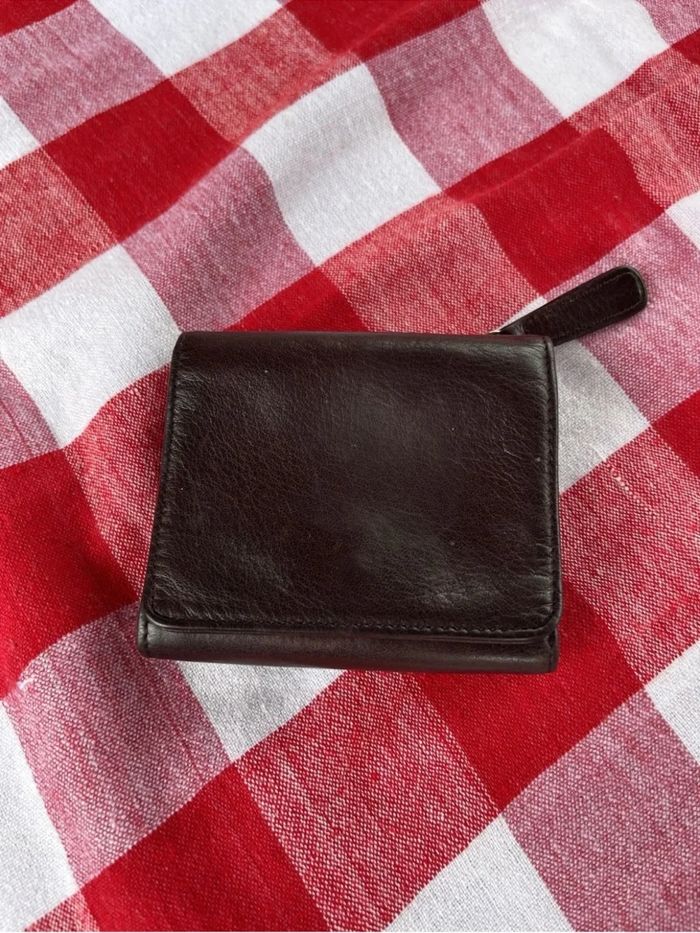 Vintage Osgoode Marley Men's Dark Brown Mini Leather Wallet - Classic Trifold